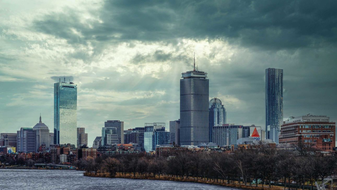 Boston Allston Cloudy Skyline.